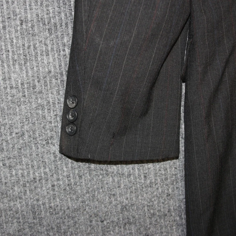 Corbin Huntington Mens Size 46R Charcoal Pinstripe Blazer Suit‎ Wool